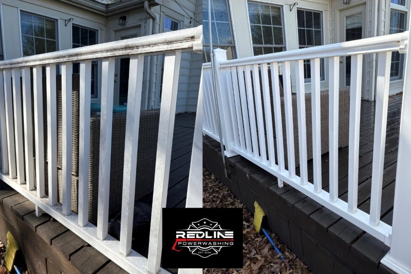 Columbus vinyl fence cleaning before after