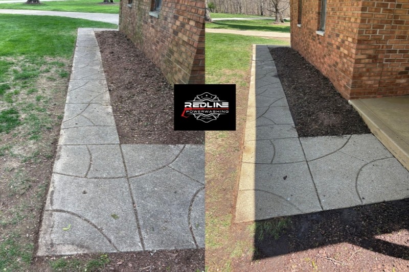 Sidewalk cleaning company columbus before after